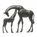 Bronze Giraffe Sculpture: Giraffe Mother and Baby by Jonathan Sanders