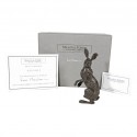 Bronze Hare Sculpture: Alert Hare II by Sue Maclaurin