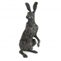 Bronze Hare Sculpture: Garden Alert Hare by Sue Maclaurin