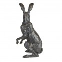 Bronze Hare Sculpture: Garden Alert Hare by Sue Maclaurin