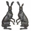 Bronze Hare Sculpture: Garden Alert Hare by Sue Maclaurin