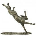 Bronze Hare Sculpture: Garden Flying Hare by Sue Maclaurin