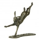 Bronze Hare Sculpture: Garden Flying Hare by Sue Maclaurin