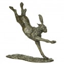 Bronze Hare Sculpture: Garden Flying Hare by Sue Maclaurin