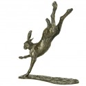 Bronze Hare Sculpture: Garden Flying Hare by Sue Maclaurin