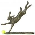 Bronze Hare Sculpture: Garden Flying Hare by Sue Maclaurin