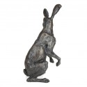 Bronze Hare Sculpture: Garden Seated Hare by Sue Maclaurin