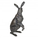 Bronze Hare Sculpture: Garden Seated Hare by Sue Maclaurin