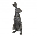 Bronze Hare Sculpture: Garden Seated Hare by Sue Maclaurin