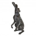 Bronze Hare Sculpture: Garden Seated Hare by Sue Maclaurin