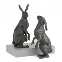 Bronze Hare Sculpture: Large Moon Gazing Hare by Sue Maclaurin