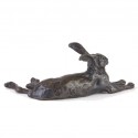 Bronze Hare Sculpture: Resting Hare by Sue Maclaurin