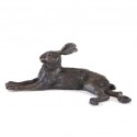 Bronze Hare Sculpture: Resting Hare by Sue Maclaurin