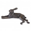 Bronze Hare Sculpture: Resting Hare by Sue Maclaurin