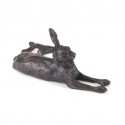 Bronze Hare Sculpture: Resting Hare by Sue Maclaurin