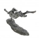 Bronze Hare Sculpture: Flying Hare by Sue Maclaurin