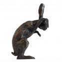 Bronze Hare Sculpture: Hare Washing Ear by Sue Maclaurin