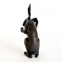 Bronze Hare Sculpture: Hare Washing Ear by Sue Maclaurin