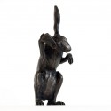 Bronze Hare Sculpture: Hare Washing Ear by Sue Maclaurin