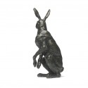 Bronze Hare Sculpture: Large Alert Hare by Sue Maclaurin