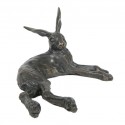 Bronze Hare Sculpture: Lying Hare by Sue Maclaurin