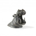 Bronze Hippo Sculpture: Fighting Hippopotamus