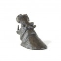 Bronze Hippo Sculpture: Fighting Hippopotamus