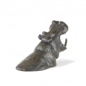 Bronze Hippo Sculpture: Fighting Hippopotamus