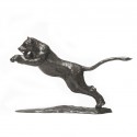 Bronze Lion Sculpture: Large Leaping Lioness by Jonathan Sanders