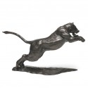 Bronze Lion Sculpture: Large Leaping Lioness by Jonathan Sanders