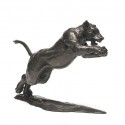 Bronze Lion Sculpture: Large Leaping Lioness by Jonathan Sanders