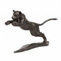 Bronze Lion Sculpture: Large Leaping Lioness by Jonathan Sanders