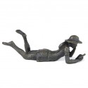 Wedgwood Museum Original Bronze Sculpture: Lying Girl Reading