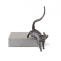 Bronze Mouse Sculpture: Playing Mouse by Jonathan Sanders