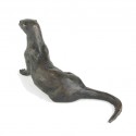 Bronze Otter Sculpture: Sitting Otter by Sue Maclaurin
