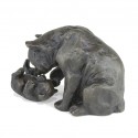 Bronze Panda Sculpture: Panda and Baby