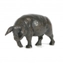 Bronze Pig Sculpture: Large Pig Head Left by Sue Maclaurin