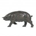 Bronze Pig Sculpture: Large Pig Head Right by Sue Maclaurin