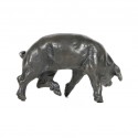 Bronze Pig Sculpture: Medium Pig Head Left by Sue Maclaurin