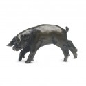 Bronze Pig Sculpture: Piglet Head Left by Sue Maclaurin