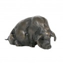 Bronze Pig Sculpture: Seated Pig by Sue Maclaurin