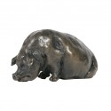 Bronze Pig Sculpture: Seated Pig by Sue Maclaurin