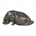 Bronze Pig Sculpture: Seated Pig by Sue Maclaurin