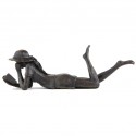 Wedgwood Museum Original Bronze Sculpture: Large Lying Girl Reading by Jonathan Sanders