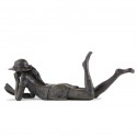 Wedgwood Museum Original Bronze Sculpture: Large Lying Girl Reading by Jonathan Sanders