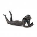 Wedgwood Museum Original Bronze Sculpture: Large Lying Girl Reading by Jonathan Sanders