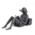 Wedgwood Museum Original Bronze Sculpture: Large Sitting Girl Reading by Jonathan Sanders