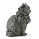 Bronze Cat Sculpture: Sitting Cat by Elizabeth Foster