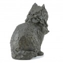 Bronze Cat Sculpture: Sitting Cat by Elizabeth Foster