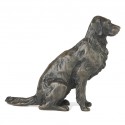 Bronze Dog Sculpture: Sitting Golden Retriever by Sue Maclaurin